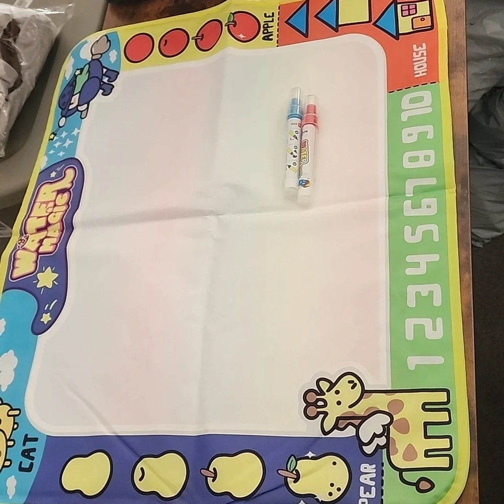 Water Magic Drawing Mat with Markers Portable, Reuseable, Canvas For 3-6yrs Art